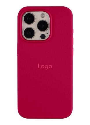 Чохол silicone case full size (aa) для iphone 15 pro max rose red