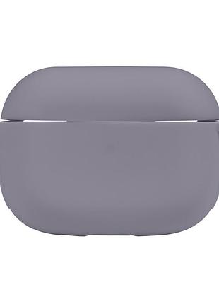 Чехол silicone case с карабином для airpodspro lavender grey
