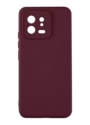 Чехол silicone cover с рамкой камеры (a) для xiaomi 13 maroon