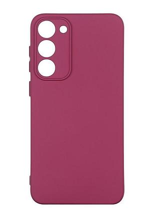 Чехол с рамкой камеры silicone cover a samsung galaxy s23 plus maroon
