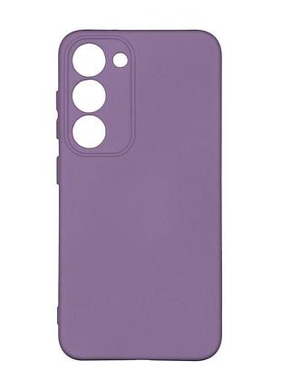 Чехол с рамкой камеры silicone cover a samsung galaxy s23 elegant purple