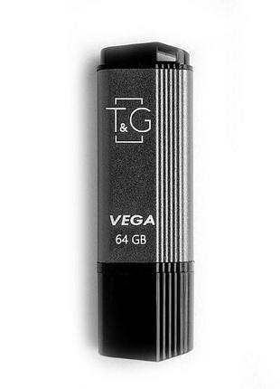 Флеш память t&g usb 2.0 64gb vega 121 grey