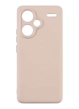 Чехол с рамкой камеры silicone cover a xiaomi redmi note 13 pro+ pink sand