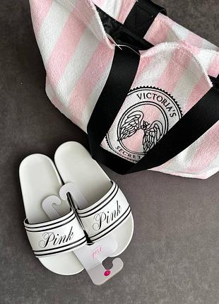 Шльопки/взуття жіноче victoria’s secret pink нова колекція білі