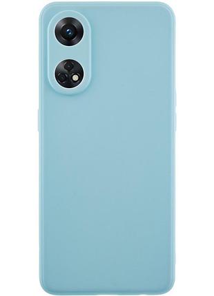 Ультратонка силіконова матова накладка candy full camera для oppo reno 8 t 4g turquoise