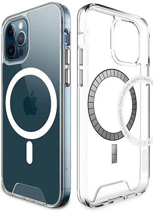 Чохол tpu space case with magsafe для apple iphone 11 pro (5.8") прозорий
