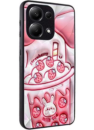 Tpu+pc чехол prisma fluffie для xiaomi poco x6 / note 13 pro 5g strawberry
