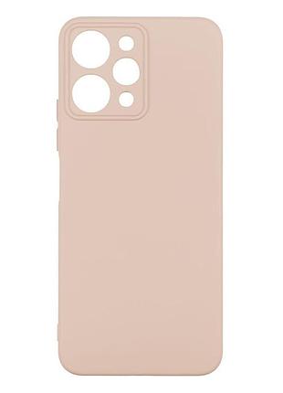 Чехол с рамкой камеры silicone cover a xiaomi redmi 12 pink sand