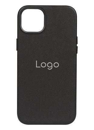 Чехол leather case для apple iphone 14 midnight