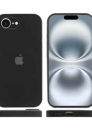 Чехол silicone case full camera protective (aa) для apple iphone 16e (6.1") черный / black 3