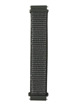 Ремешок nylon 22mm universal для samsung/amazfit/huawei текстильная застежка dark green