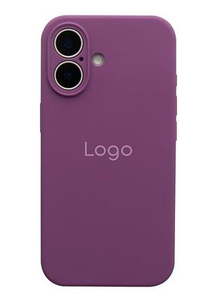 Чохол silicone case full із захистом камери для iphone 16 grape