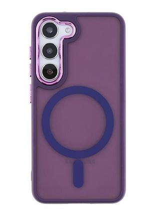 Чехол tpu space magnetic color with magsafe samsung galaxy s23+ 5g dark purple (35376_3345913)