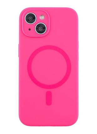 Чохол накладка з рамкою камери glow silicone case magsafe apple iphone 11 hot pink (36068_3606309)
