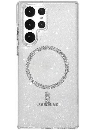 Чехол tpu eclipse sparkle (magfit) для samsung galaxy s24 ultra стильный защитный кейс с мерцающим эффектом sparkle и поддержкой