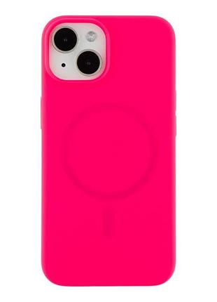 Чехол накладка glow silicone case with magsafe apple iphone 14 hot pink (36059_3606219)