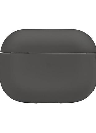 Чохол silicone case з карабіном для airpodspro dark grey