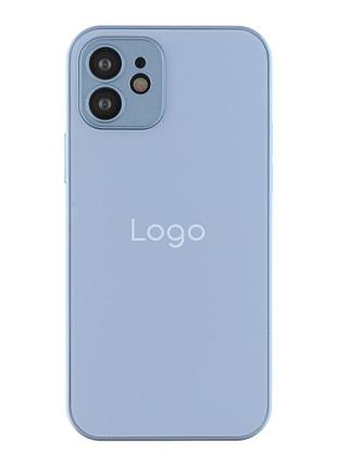 Чехол-накладка стеклянный матовый с защитой камеры matte ag-glass для iphone 11 sierra blue