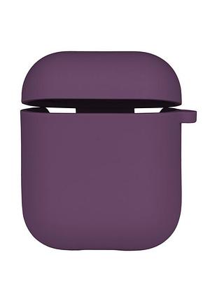 Чехол silicone case с микрофиброю для airpods 1 / airpods 2 grape