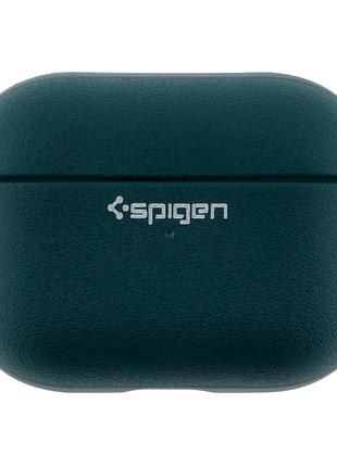 Футляр spigen leather armor з нейлоновим шнурком для airpods pro 2 dark green