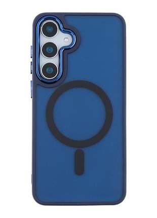 Чохол tpu space magnetic color with magsafe для samsung galaxy s25 5g dark blue