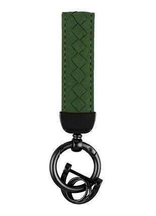 Премиум брелок для ключей leather luxury, эко-кожа, green