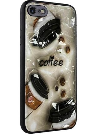 Tpu+pc чехол prisma plushie для apple iphone 7 / 8 / se (2020) (4.7") coffee