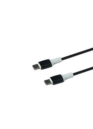 Кабель usb borofone bx84 для заряджання та передачі даних usb-c на usb-c, 1м, підтримка заряджання 60w (20v/3a) для ноутбука black