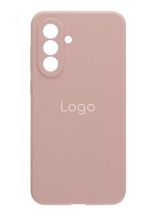 Чохол-накладка liquid silicone (aa) із захистом на камеру для samsung galaxy a56 5g pink sand