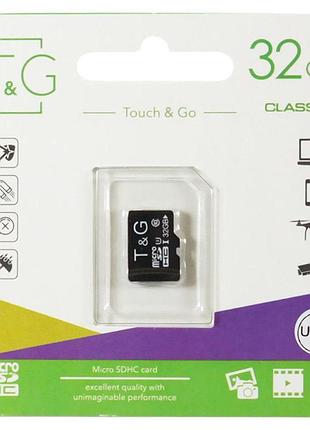 Картка пам'яті t&g micro sdhc 32gb uhs-1 10 class чорний
