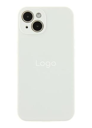 Чехол silicone case full с защитой камеры для iphone 13 white