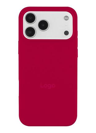 Чехол silicone case full size (aa) appleiphone17 pro панель-накладка для телефона айфон 17 pro rose red