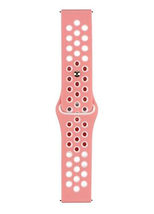 Ремешок universal silicone n sport samsung/amazfit/huawei 20 mm pink white (35718_3577908)