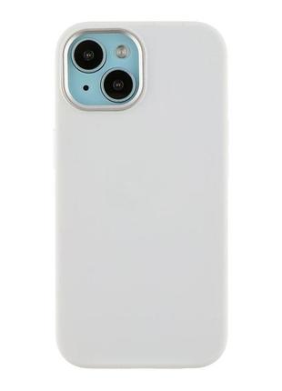 Чехол накладка silicone case metal buttons apple iphone 11 white (36085_3606554)