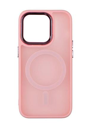 Чехол pc color chrome magsafe iphone 14 pro pink