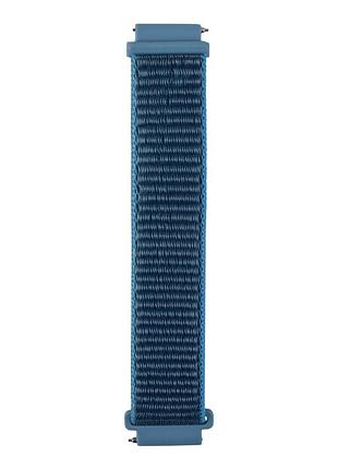 Ремешок nylon 20mm universal для samsung/amazfit/huawei текстильная застежка blue