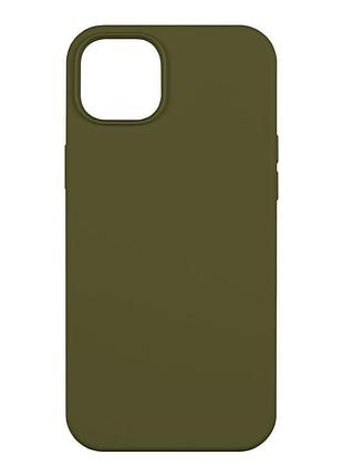 Чехол silicone case aa apple iphone 15 plus army green