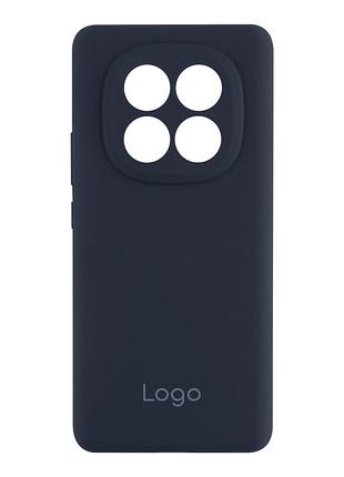 Чехол-накладка liquid silicone (aa) с защитой на камеру для xiaomi redmi note 14 pro+ 5g dark blue
