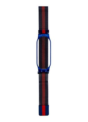 Ремешок для xiaomi mi band mi band 5 / mi band 6 milanese loop color blue/red