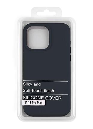 Чехол soft silicone case full size для iphone 15 pro max силиконовая панель-накладка для телефона iphone 15 pro max dark grey 3