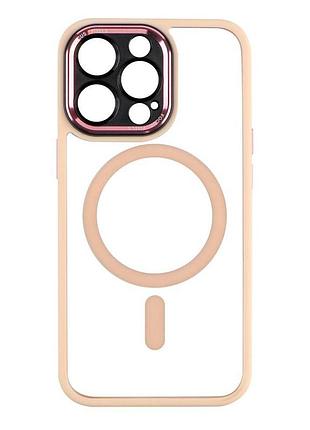 Чехол creative tpu pc metal calais magsafe apple iphone 13 pro pink