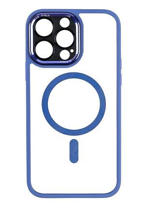 Чехол creative tpu pc metal calais magsafe apple iphone 14 pro max light blue