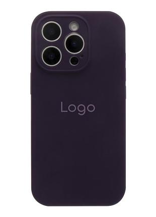 Чохол silicone case full із захистом камери для iphone 16 pro elderberry