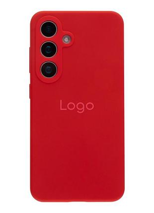 Чохол-накладка liquid silicone (aa) із захистом на камеру для samsung galaxy s25 5g red
