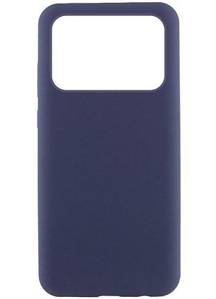 Чохол silicone cover lakshmi (aaa) для xiaomi poco x6 pro темно-синій / midnight blue