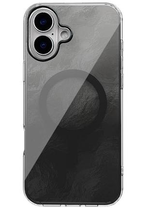 Яскравий чохол shiny mountain (блискуча гора) для apple айфон 16 з технологією magfit black