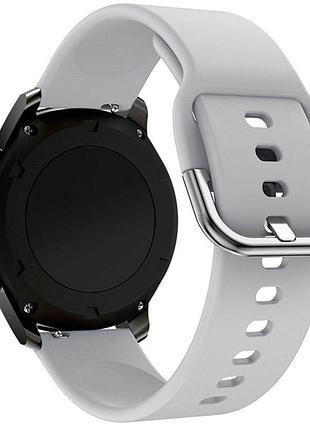 Ремешок universal 20 mm silicone design samsung/amazfit/huawei grey