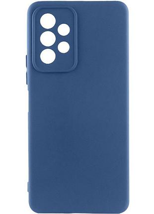 Чехол tpu getman liquid silk full camera для samsung galaxy a33 5g синий / navy blue