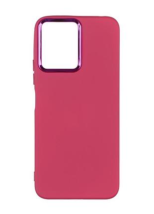 Чехол silicone cover metal рамка (aa) для xiaomi redmi 12 maroon