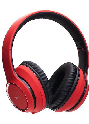 Бездротові навушники hoco w28 journey блютуз v5.0 250mah 10h / 200 годин, кабель microusb / aux червоний